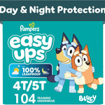 Pampers Training Pants - Easy Ups Boys & Girls Bluey - Size 4T-5T, 104 Count, Children's Potty Underwear (Packaging May Vary)