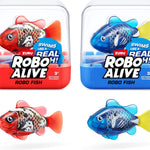 Robo Alive Robo Fish Robotic Swimming Fish (Teal + Orange) by ZURU Water Activated, Changes Color, Comes with Batteries, Amazon Exclusive (2 Pack) Series 3