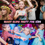38-pack light up rings for kids with 6 shapes and bright colors, perfect for Halloween party favors