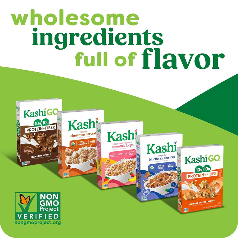 Kashi Honey Toasted Breakfast Cereal 13.6oz | Organic, Whole Grain