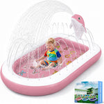 Splash Pads for Toddlers 1-3, Dolphin Toy Sprinkler for Kids, Outdoor Play Mat for Babies, 68" Backyard Inflatable Kiddie Pool, Splash Pad for Kids Ages 4-8, Birthday Gifts for 1 Year Old Boy Girl