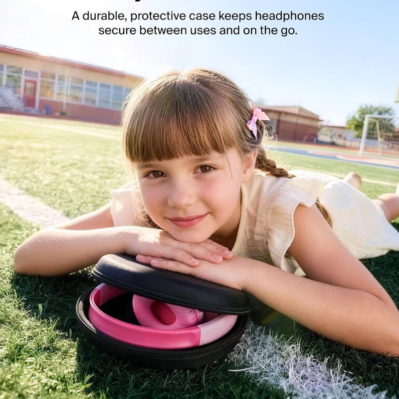 Belkin SoundForm Mini 2 Bluetooth Kids Headphones, On Ear, 55H Battery Life | Toddler headphones, 85dB Volume Limit, Built-in Mic, Wired Connection Option, iPad, Android Tablet, School, Travel