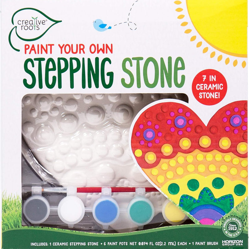 Creative Roots Mosaic Turtle DIY Stepping Stone Kit, Includes Ceramic Stone & 6 Vibrant Paints for Kids Ages 8+