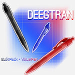 deegtran Pens Bulk, 30 Pack No Bleed Black Ink Click Pens with Soft Grip, Wholesale Retractable Ballpoint Pens for Office School, Medium Point Smooth 1.0MM