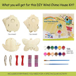 Home Composer 4 Pack DIY Bird House Wind Chime Kits for Children to Build and Paint, Wooden Arts and Crafts for Kids Girls Boys Toddlers Ages 8-12 4-6 6-8