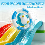 iPlay, iLearn Baby Infant Slide Bath Toys, Bathtub Float Animal Toddler 1-3 | Fun Bathtime Shower Toy, Kid Bathing Tub Pool Water Playset, Birthday Summer Gift Stuffer for 12 18 Months 1 2 3 Yrs Boy Girl