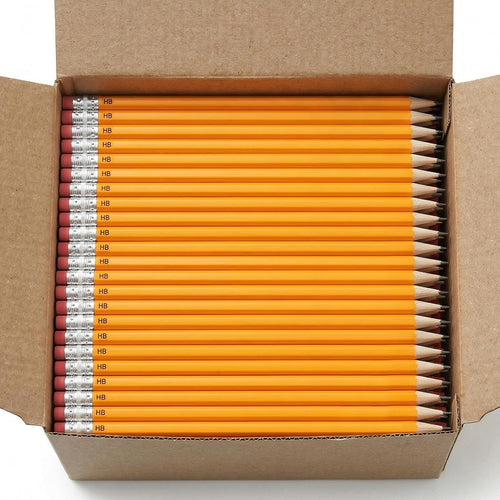 Wood-Cased #2 HB Pencils, 200 Pack Sharpened Yellow Pencils with Erasers, Bulk Pack Graphite Pencils for School and Teacher Supplies, Writing, Drawing and Sketching (200)