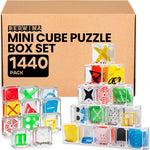 Bedwina Mini Cube Puzzle Box Set - Pack of 24 Balance IQ Party Favor Games for Kids, Teens and Adults, 1.5 Inch 3D Brain Teaser Maze Ball Toy Puzzles, Mini Ball Game for Kids in Bulk