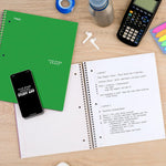 Five Star Spiral Notebook + Study App, 3 Subject, College Ruled Paper, Fights Ink Bleed, Water Resistant Cover, 8-1/2" x 11", 150 Sheets, Green (72067)