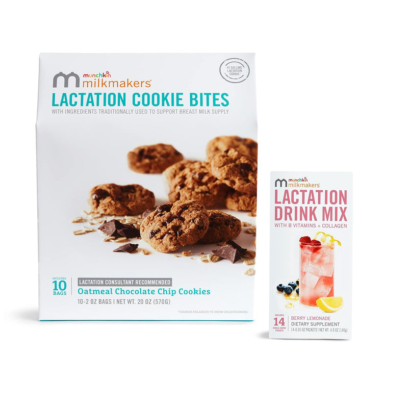 Munchkin Milkmakers Lactation Cookie Bites, Oatmeal Chocolate Chip