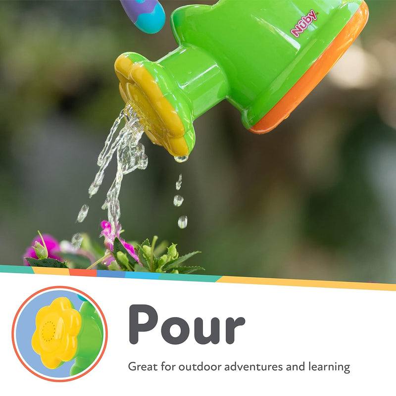 nuby watering can bath toy for toddlers and kids 18+ months interactive fun baby bath essentials