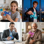 Figrol Fidget Toys 3 Pack,Light Up Fidget Spinner for Kids & Adults Stress Relief Calm Down,Sensory Toys for Kids with Autism ADHD Toys