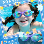 Aegend Kids Swim Goggles 2 Pack, Anti Fog&UV Swimming Goggles for Ages 3-15 | No Leak Comfortable Fit Pool Goggles with Silicone Seal, Ear Plugs and Nose Clip