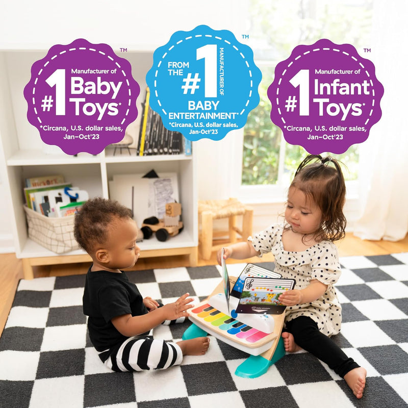 Baby Einstein and Hape Magic Touch Piano Wooden Musical Toddler Toy, Age 6 Months and Up