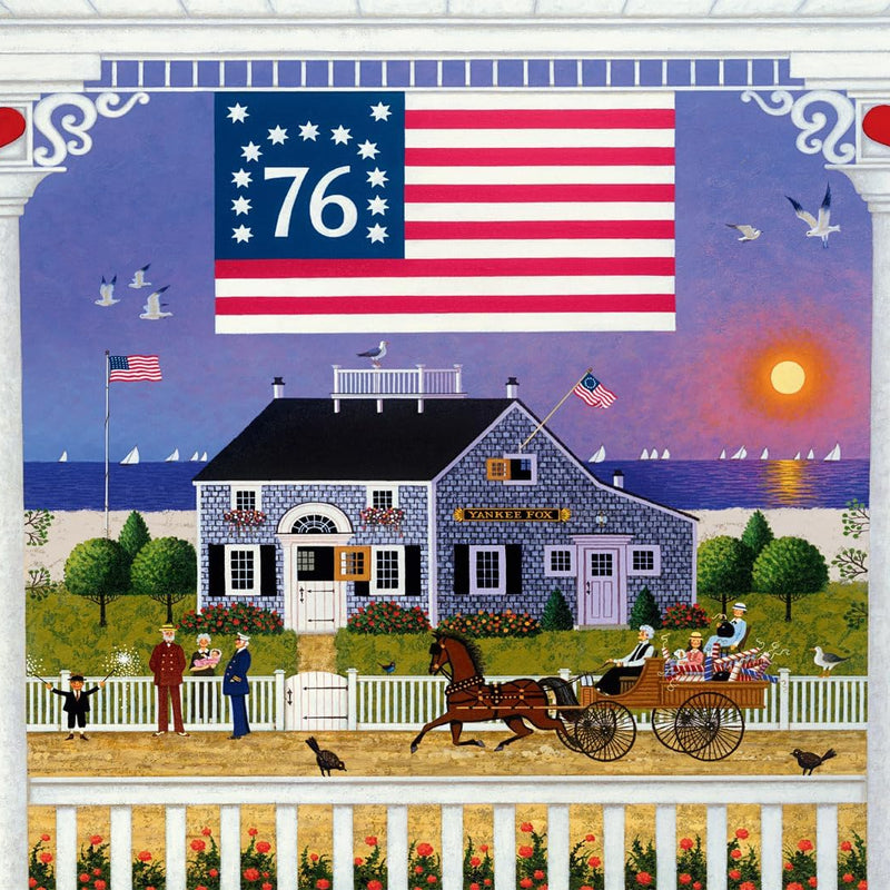 Buffalo Games Charles Wysocki Nantucket Jigsaw Puzzle - 500 Piece, 21.25 x 15 in - Reference Poster - Jigsaw Puzzles for Adults - Patriotic Art