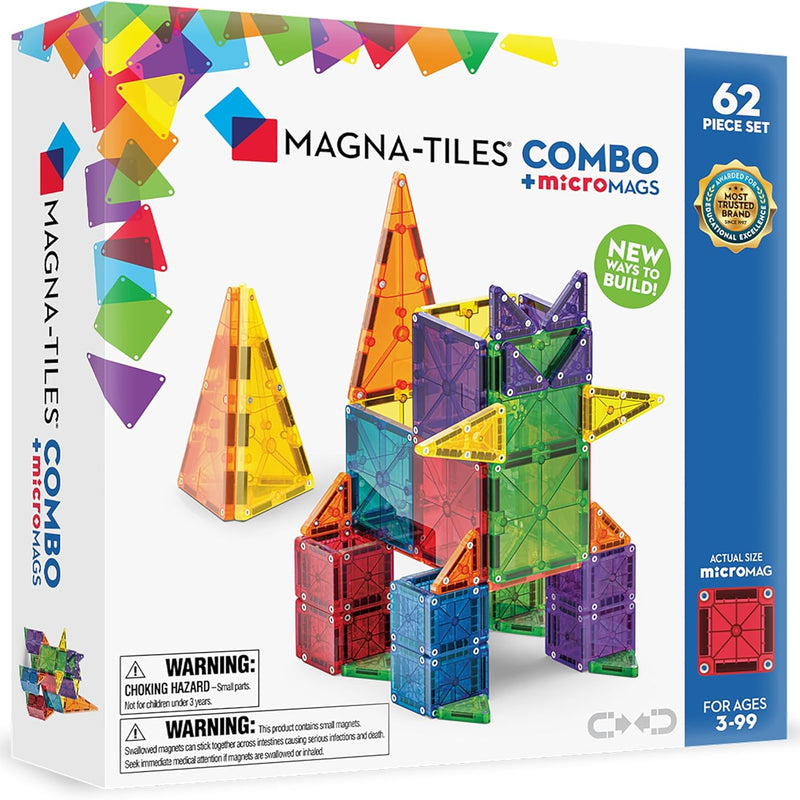MAGNA-TILES® Combo 46-Piece Magnetic Construction Set, The Original Magnetic Building Brand