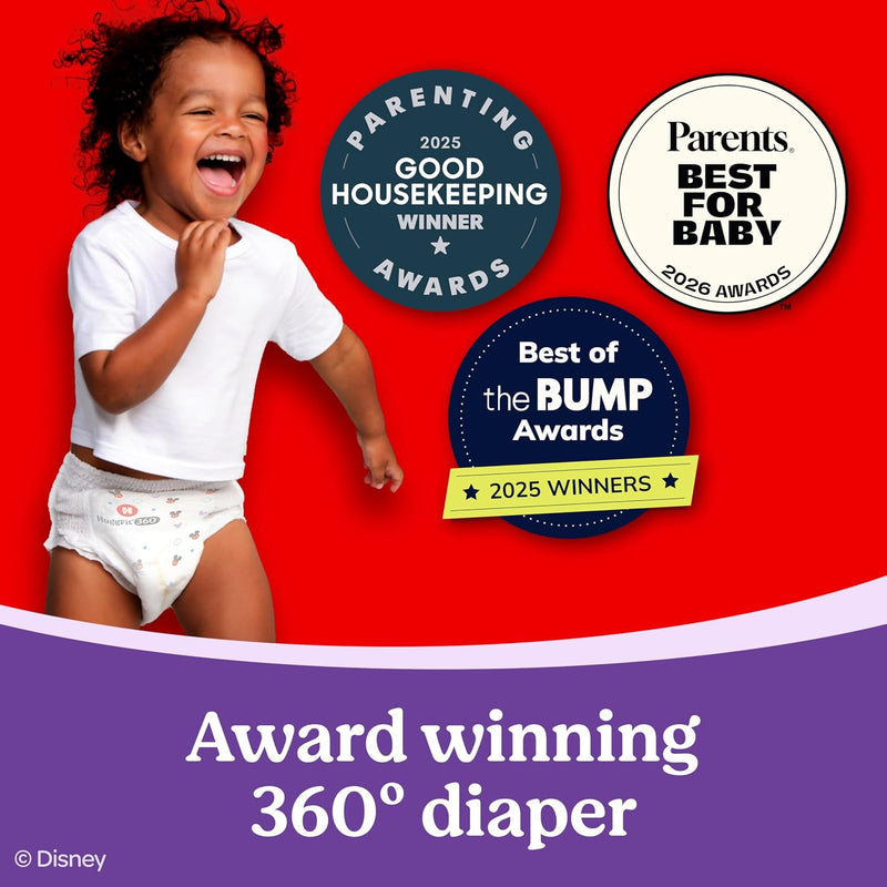 Huggies Little Movers HuggFit 360 Diapers Size 6, 104 Count (2 Packs of 52)