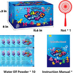 Kidisego Magic Water Elf Toy Kit, 40 Colors Aqua Fairy Water Gel Kit for Kids, Aqua Fairy kit with 24 Molds 10 Pack of Magic Powder, Crate Your Own Water Pets Craft Kits for Kids