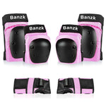 adult 6 in 1 protective gear set for skateboarding biking roller skating cycling sports black