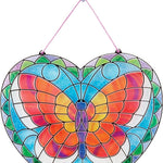 Melissa & Doug Stained Glass Made Easy Activity Kit: Butterfly - 140+ Stickers Kids Sticker Stained Glass Craft Kit; Sun Catchers for Kids Ages 5+