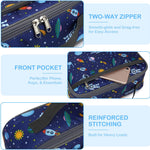 FlowFly Kids Lunch box Insulated Soft Bag Mini Cooler Back to School Thermal Meal Tote Kit for Girls, Boys, Astronaut