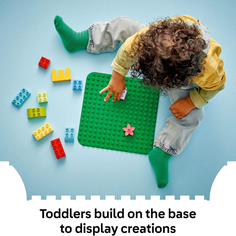 LEGO DUPLO Green Building Plate - 1.5+ Years Learning Toy for Toddlers and Preschool Kids, 10460 Green Base Plate