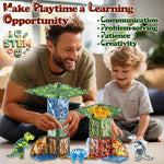 Magnetic Tiles Dinosaur Toys for Kids 3-7 Magnet Building Blocks Toddler Dino Toys - Educational STEM Toys 3 Year Old Boy Gift Learning Resources for Kids Ages 3 4 5 6 7 8 Gifts for 4 Year Old Boys