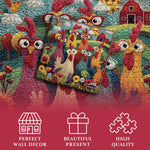 Chicken Puzzles for Adults, 1000 Piece Jigsaw Puzzle, Funny and Colorful Chicken Art Challenge