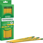 Ticonderoga Wood-Cased Pencils, Pre-Sharpened, 2 HB Soft, Yellow, 30 Count, 6 Packs/180 Count Total