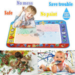 Alago Aqua Coloring Mat,Kids Toys Large Water Painting Mat,Toddlers Doodle Pad with 4 Colors,Gifts for Girls Boys Age 3 4 5+ Years Old,4 Pens,Drawing Molds and Booklet Included