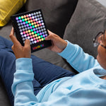 Lite-Brite Touch - 12 Art Guides, 100 Light-Up Buttons, 7 Colors, Portable Stem Learning Toy for Ages 6+