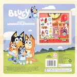 Horizon Group USA Bluey Magnetic Wooden Playhouse, 18 Piece Activity Set, Includes 2 Wooden Dolls House, Great Toys for Kids, Fun Birthday Party Activity, House Playset