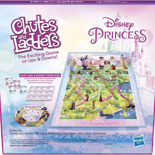 Hasbro Gaming Chutes and Ladders: Disney Princess Edition Board Game for Kids Ages 3 and Up, Easter Gifts for Boys and Girls, Preschool Game for 2-4 Players (Amazon Exclusive)
