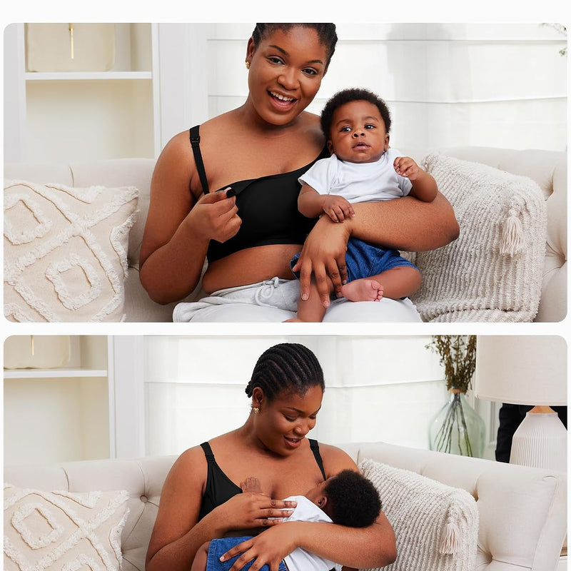 Momcozy Hands Free Pumping Bra, Adjustable Breast-Pumps Holding and Nursing Bra, Pumping & Nursing Bra in One