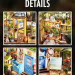 Rolife DIY Miniature Greenhouse Kit with Furniture for Adults, Halloween/Christmas Decorations - Cathy's Greenhouse