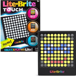 Lite-Brite Touch - 12 Art Guides, 100 Light-Up Buttons, 7 Colors, Portable Stem Learning Toy for Ages 6+