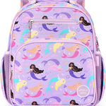 mibasies Kids Backpack for Girls: Girls Backpack 5-8 - Kindergarten Elementary School Bookbag for Girl - Flower Pink