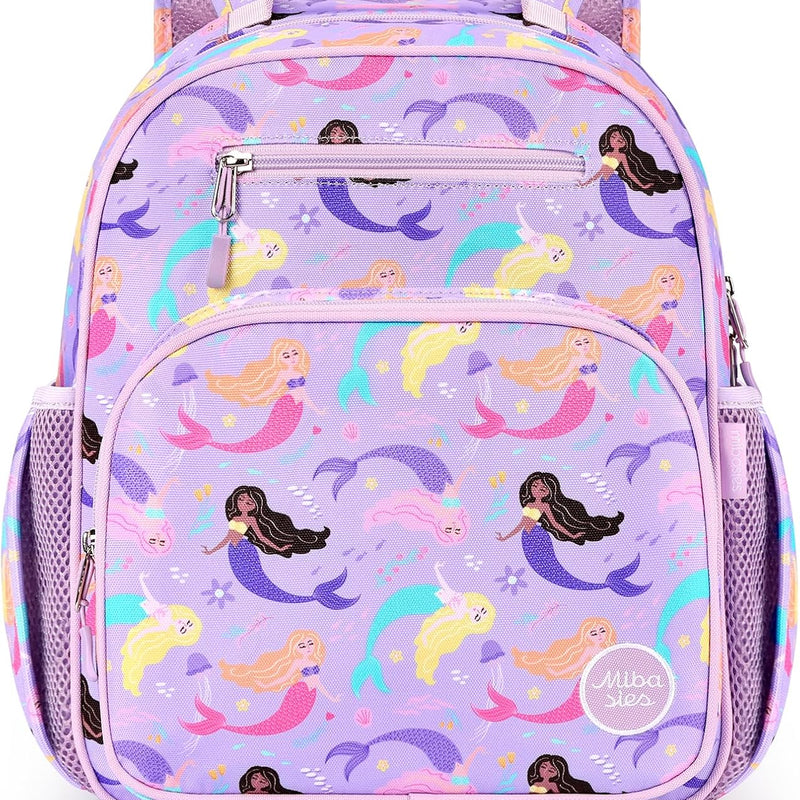 mibasies Kids Backpack for Girls: Girls Backpack 5-8 - Kindergarten Elementary School Bookbag for Girl - Flower Pink