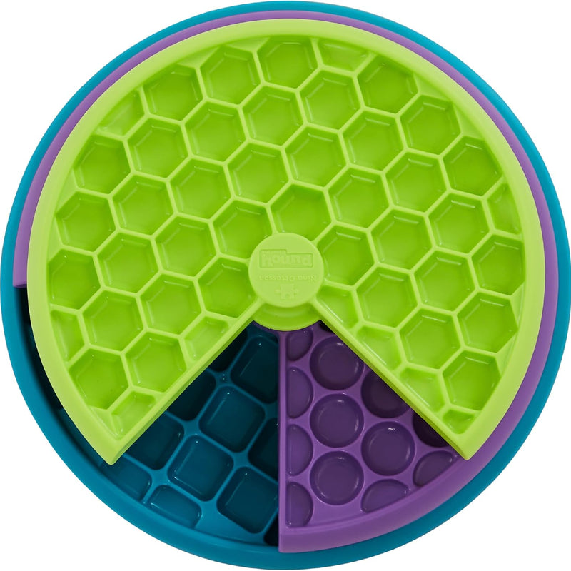 Outward Hound by Nina Ottosson Lick N’ Flip Level 1 Dog Puzzle Toy, Lick Mat & Slow Feeder – Non-Slip Base Beginner Enrichment for Small & Medium Dogs, Holds 1 Cup Wet or Dry Food, 7.4" x 7.4"