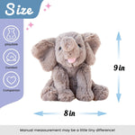 Hopearl Adorable Plush Calf Elephant Toy Floppy Elephish Ultra Soft Haggable Stuffed Animal Birthday Holiday Gift for Boys Girls Kids Toddlers, Gray, 9''