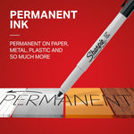Sharpie Permanent Markers, Ultra-Fine Point, Blue, 12 Count - Home, School, Office Supplies