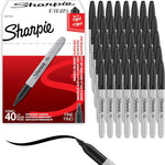 Sharpie Permanent Markers, Bulk Set, Fine Tip Markers, For Plastic, Metal, Wood, And More, Black, 36 Count