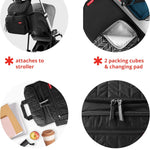 Skip Hop Diaper Bag Backpack: Forma, Multi-Function Baby Travel Bag with Changing Pad & Stroller Attachment, Sage