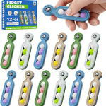 Fidget Toys Adults Stress Relief: 4 Pack Quiet Desk Fidget Clicker for ADHD Focus & Stress Relief, Sensory Desk Toy for Office, Meetings, Work, Travel