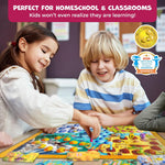 Clever Fox Play Number Hunter Math Board Game for Kids 5-7 Year Old, Addition & Subtraction Math Game, STEM Toy for Preschool and 1st-3rd Grade