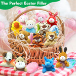 32Pcs Mini Plush Animals Toy Set Assortment Easter Christmas Bulk Stuffed Keychain Party Favors for Kids Small Animals Decorations Toys Carnival Prizes Birthday Goodie Bag Fillers