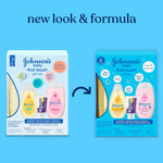 Johnson's Baby First Touch Baby Essentials Gift Set with Body Wash & Shampoo, Body Lotion, & Zinc Oxide Diaper Rash Paste for Baby's Delicate Skin, Hypoallergenic, No Added Parabens or Dyes, 3 Items