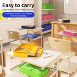 7 Pack Plastic Expanding File Folder, Transparent envelopes with Snap Closure, No Dividers, Large Capacity, Fit Legal/B4 Size for School, Office, Home, Hospital, 7 Colors
