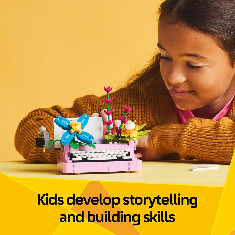 LEGO Creator 3 in 1 Typewriter with Flowers - Building Toy with 3 Building Options
