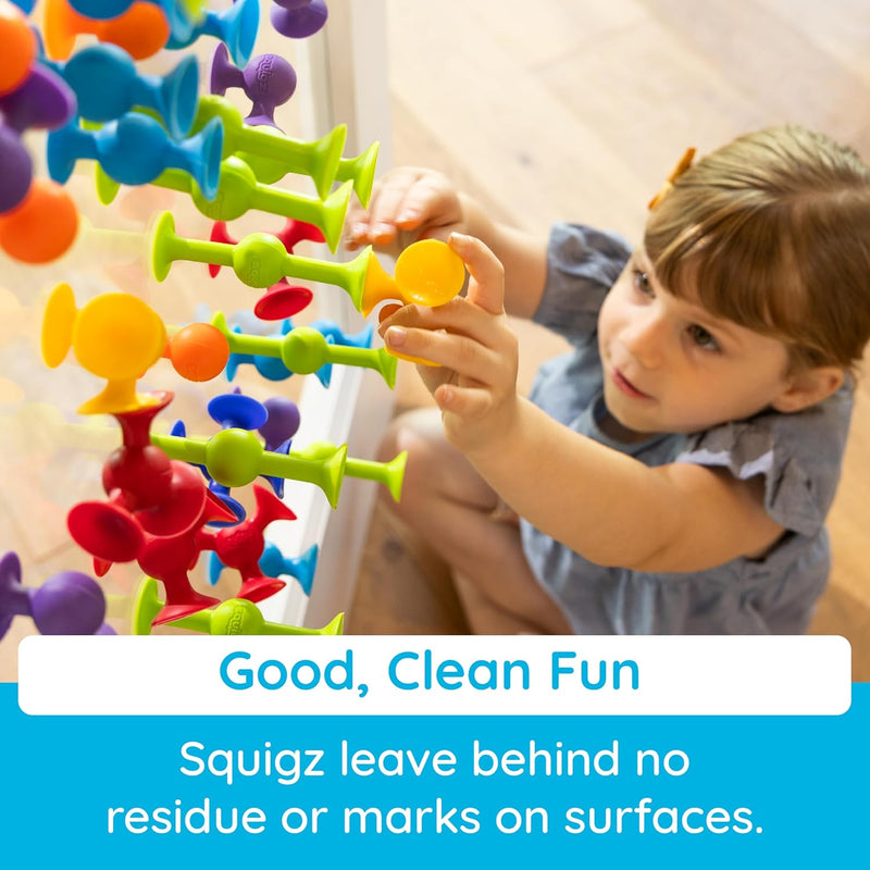 Fat Brain Toys Squigz Starter Set - Suction Bath Toys for Kids 3+